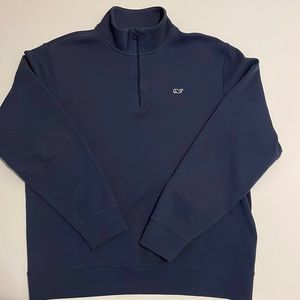 MENS M Vineyard Vines Navy 1/4 zip